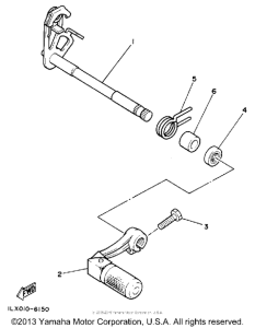 YZ125A Вал переключения