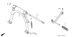 NH80 Stand / kick starter arm