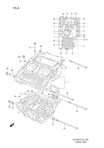 GS500 Картер двигателя