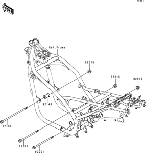ER500 Рама ,крепежные детали