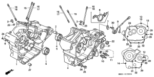 XL600V Картер двигателя