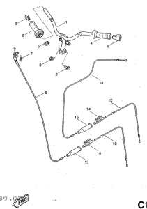 YQ50 Manubrio . cable