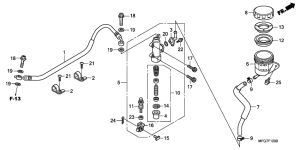 CB600F Задний тормозной цилиндр