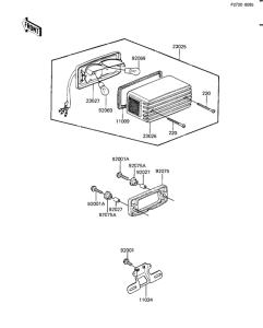KZ1100 Taillight unit ass`y