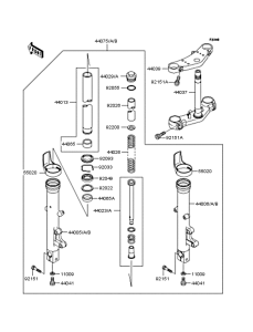 ZR400 Передняя вилка