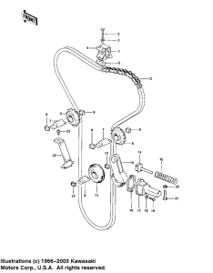 KZ1000 Цепь грм / натяжное устройство
