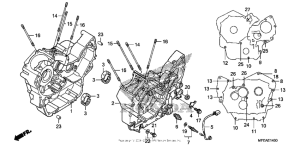 VT750C2B Картер двигателя