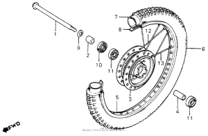 XL80S Front wheel 80-82