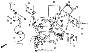 CR250R Frame + ignition coil 83