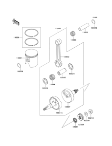 KX65 Коленвал и поршни