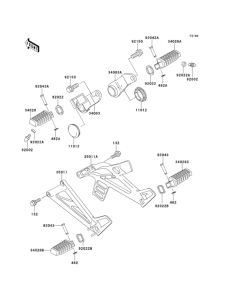 KLE500 Подножки