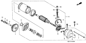 CB1000F Стартерный мотор