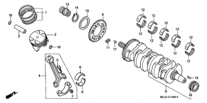 CBR900RE Crankshaft / piston