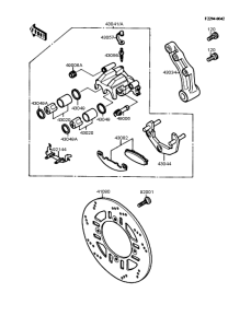 ZX400 Задний тормоз