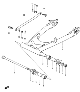GSX400 Маятник задний