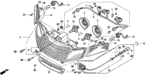 GL1500I Headlight 96-97
