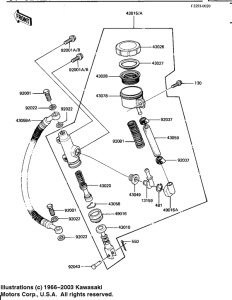 KZ1100 Задний тормозной цилиндр