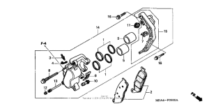 VTX1300S Передний суппорт