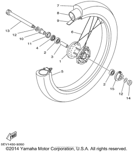 XT225P Переднее колесо