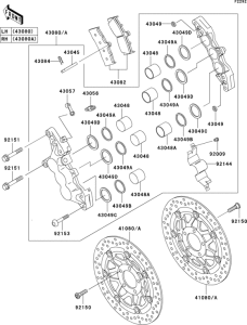 ZX600 Передний тормоз
