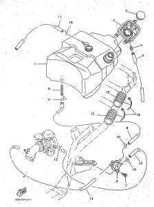 YP125R Топливный бак