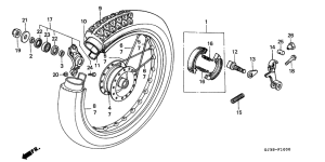 SH50 Rear wheel complete assy