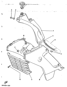TDR125R Scoop air  /  oil tank