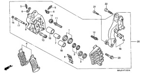 ST1100 (ABS/ TCS) R. front brake caliper