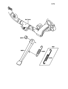 VN1500 Подножка