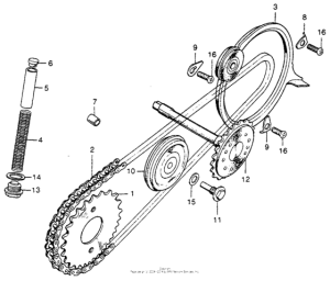 CL90 Cam chain + tensioner