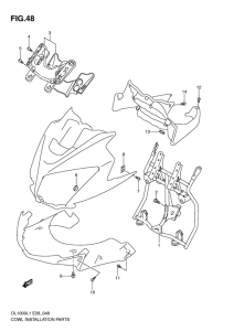 DL1000 Cowl body installation parts
