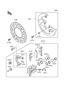 KLE400 Передний тормоз
