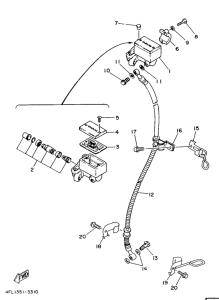 TZR125 Главный тормозной цилиндр