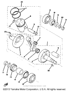 GT80C Коленвал и поршни
