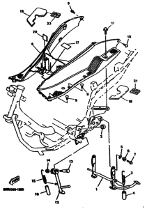 YP125E Support & repose pied