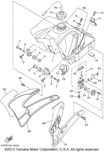 TTR125P Топливный бак