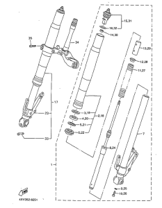 YZF-R1 Передняя вилка