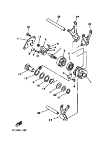 TZ250 Shift cam & fork