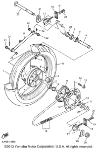 YZF600RK Переднее колесо