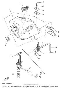 XT350U Топливный бак