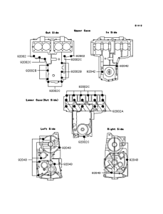 ZR400 Болты крепления картера