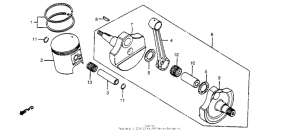 CR480 Коленчатый вал и поршни