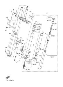 WR250FY Передняя вилка
