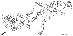 CB600F Глушитель