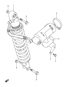 DR250 Задние амортизаторы