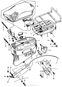 CA105 Fuel tank + seat
