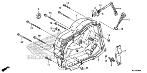 CRF80F Крышка картера правая
