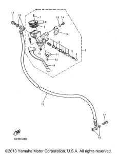 YZF1000RJC Главный тормозной цилиндр