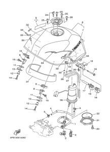 TDM900 Топливный бак