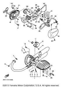 XV535KC Выхлопная система